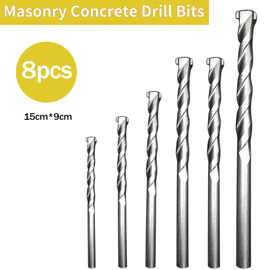 

Tungsten Carbide Drill Bit Masonry Tipped Concrete Drilling 4/5/6/8/10mm Power Tool Accessories