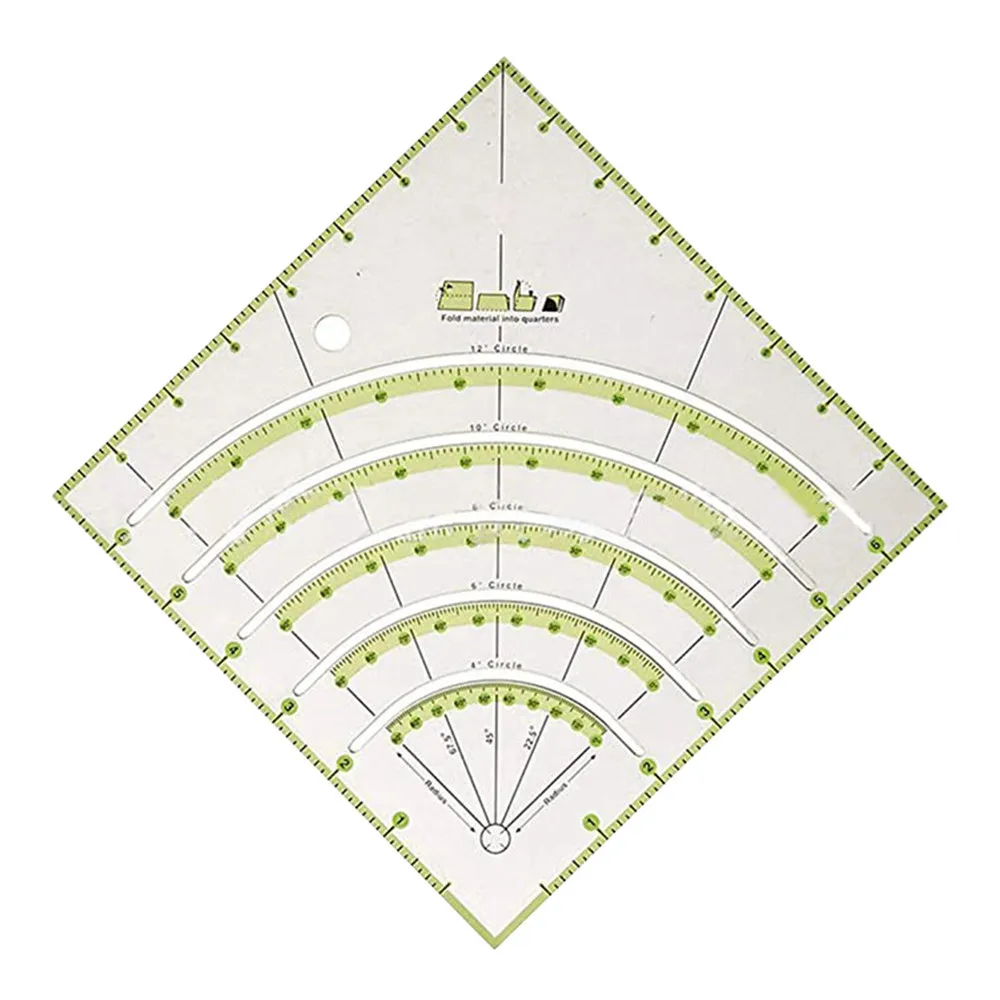 

1pc High-grade Multi-function Plastic Drawing Ruler 20*20cm Sewing Measuring Patchwork Yardstick Rulers Sewing Craft Tool