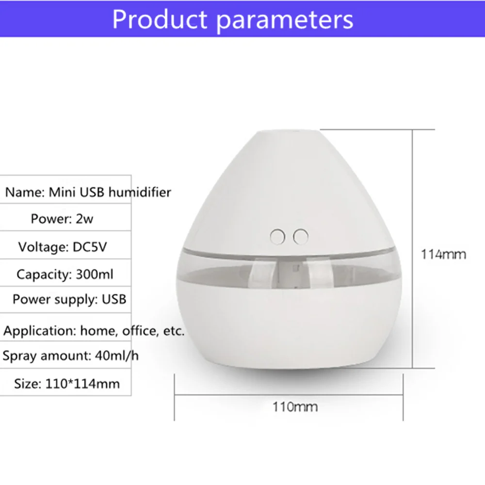 Диффузор эфирного масла в форме капли 300 мл USB увлажнитель воздуха арома диффузор