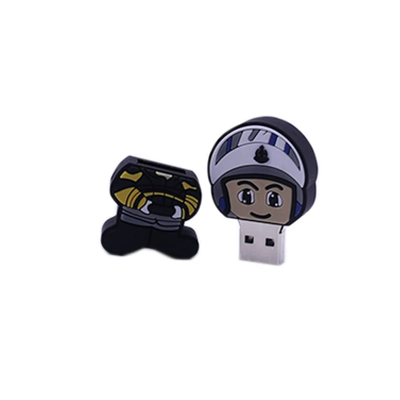 Флешка 128 ГБ мультяшная полицейская usb флешка 4 8 16 32 64 Милая карта памяти Флеш