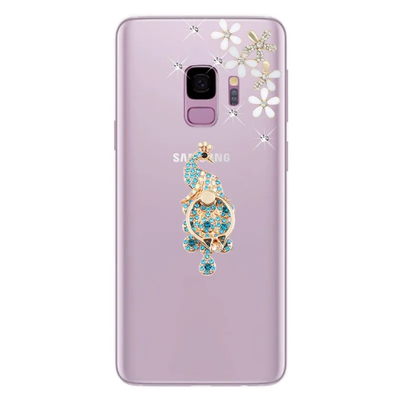 Павлин палец кольцо Пряжка подставка держатель Алмазный чехол для телефона samsung