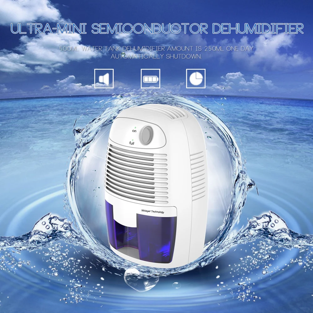 

Homgeek Air Dryer 500 ML Mini Semiconductor Dehumidifier Moisture Absorber Air Dehumidifier For Home Deshumidificador
