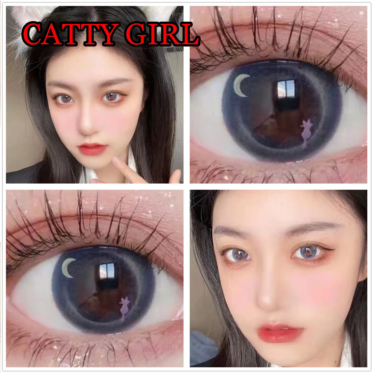 

Beauty Contact Lens Eye Color Makeup Eyes Coloured Contact Lenses for Eyes with Prescription линзы для глаз Catty Girl Violet