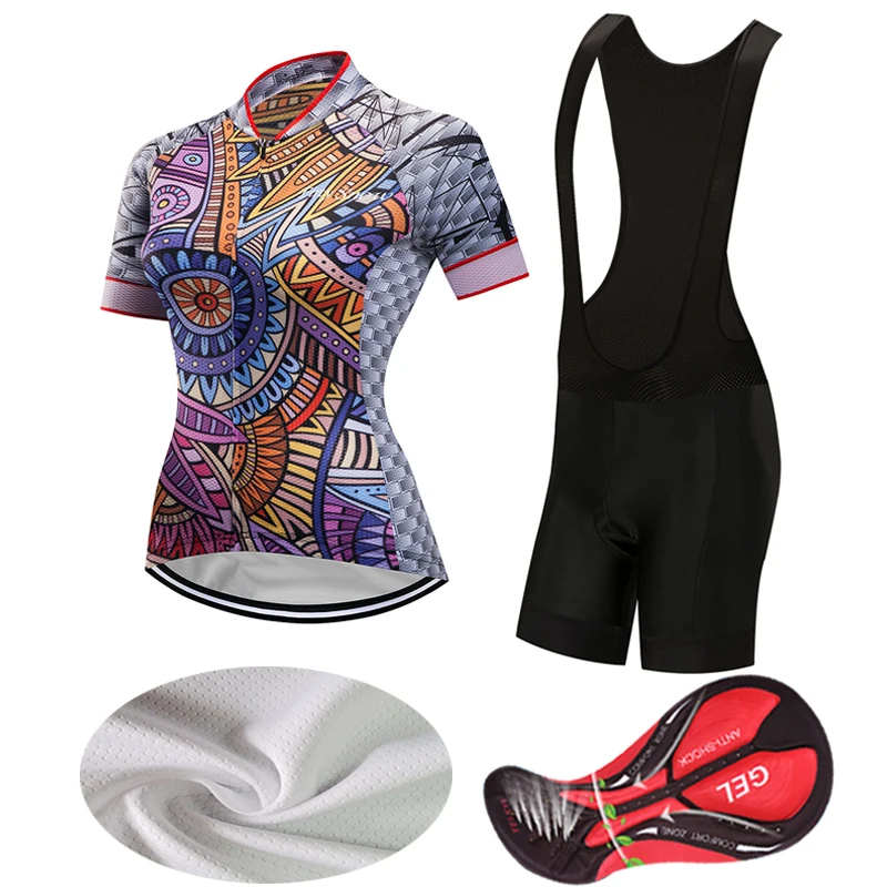 

Летняя Солнцезащитная Женская одежда для велосипеда 2022, велосипедный комплект из Джерси, шорты с нагрудником, женский костюм, спортивная ве...