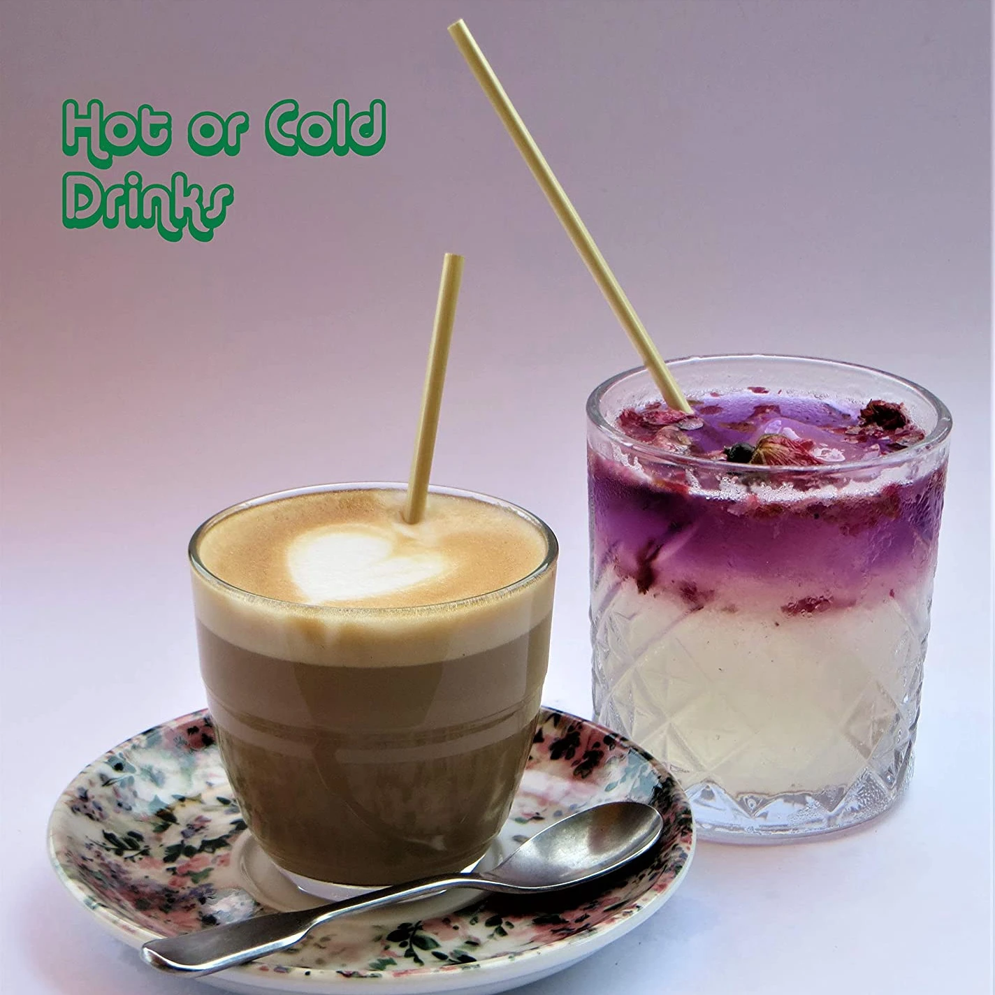 Упаковка из 100 экологически чистых биоразлагаемых напитков естественных цветов |