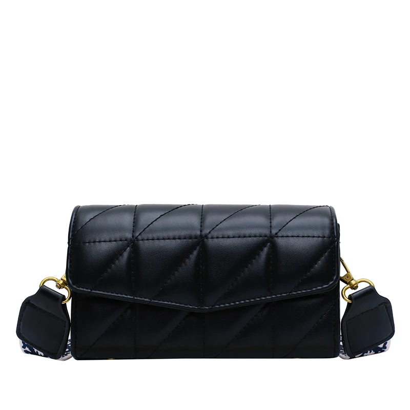 

PU Leather Mini Crossbody Bags For Women 2020 Wide Shoulder Strap Designer Shoulder Messenger Bag Lady Lady Purses and Handbags
