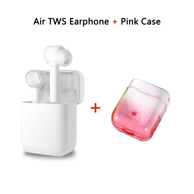 add pink case Оригинальные наушники Xiaomi Air TWS Airdots Pro, bluetooth-гарнитура, переключатель ANC, ENC, стерео, автоматическая пауза, управление нажатием, беспроводные наушники - Цвет: add pink case