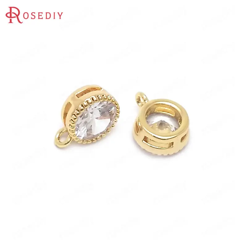 Латунные Круглые Подвески с покрытием 24 каратным золотом 6 шт. 4 мм 5 Ювелирная