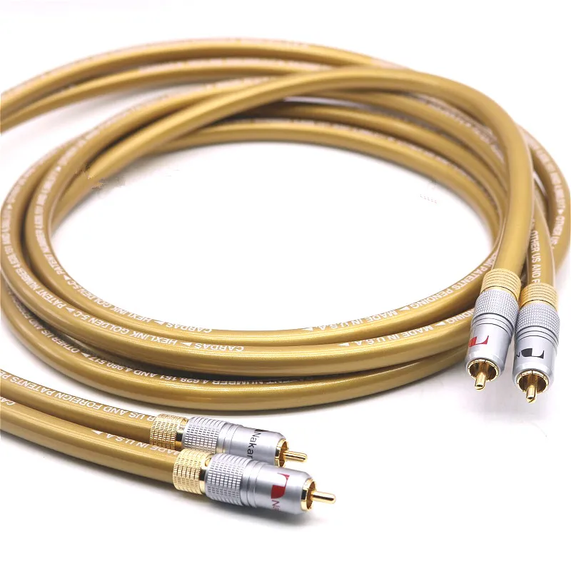 CARDAS посеребренный золотистый 5-C соотношение HiFi лихорадка аудио RCA аудиокабель
