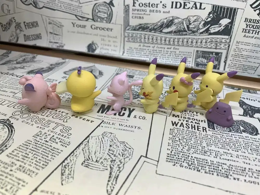 6 шт./компл. Psyduck Mewtwo Пикачу клефеи фигурки мини ПВХ фигура модель игрушки 4