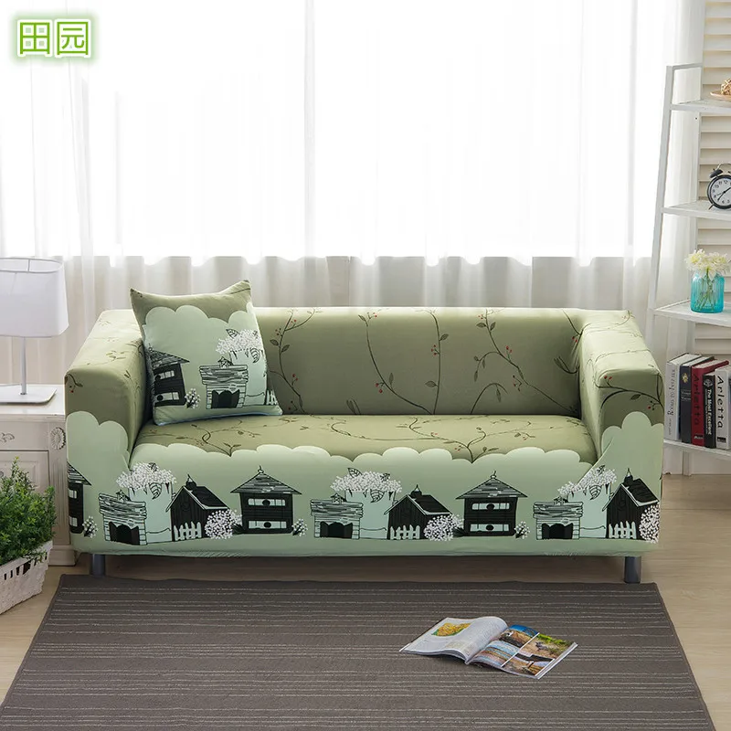 More Flower Type Sofa Cover Universal Stretch Slipcover Printed Polyester Anti-slip Protection for Living Room | Дом и сад