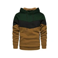 mens hooded color fashion sweatshirt long sleeve autumn spring ccasual hoodies sports patchwork sweatshirts