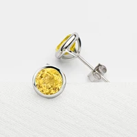 sace gems 100%925 sterling silver natural topaz peridot amethyst garnet ear stud earrings wedding engagement fine jewelry gifts