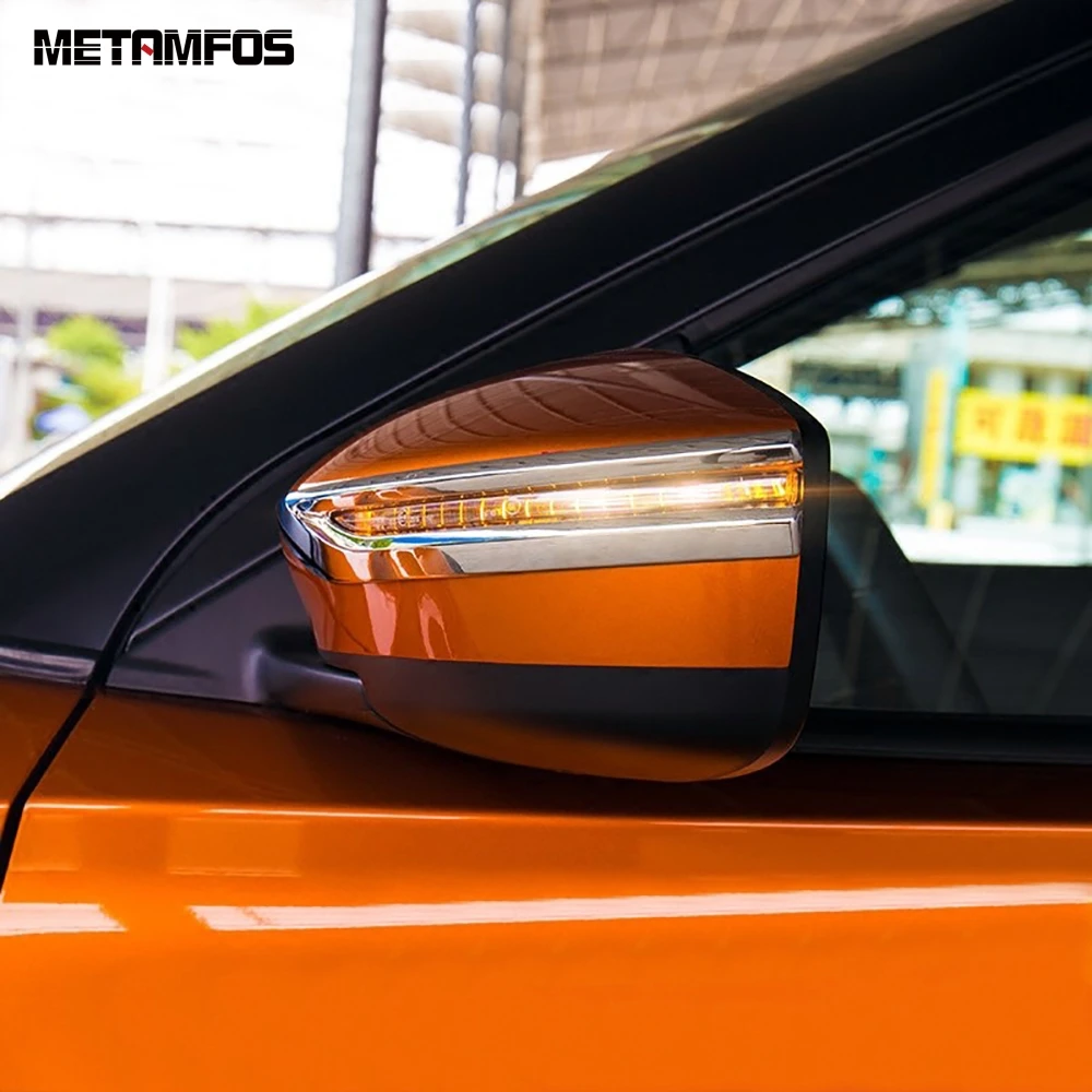 Для Nissan Kicks 2016 2017 2018 2019 хромированная зеркальная полоса заднего вида для зеркала с