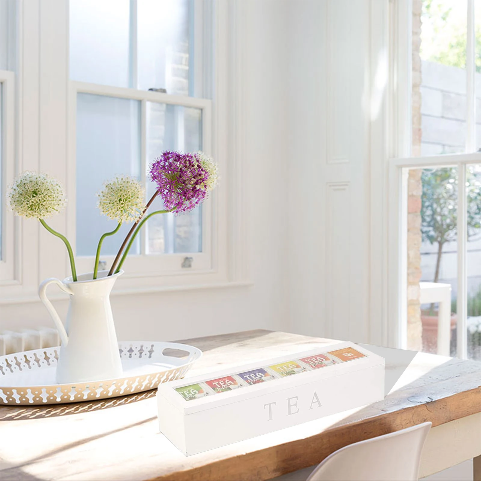 Новинка 2021 деревянная чайная коробка с крышкой держатель для хранения кофейных и