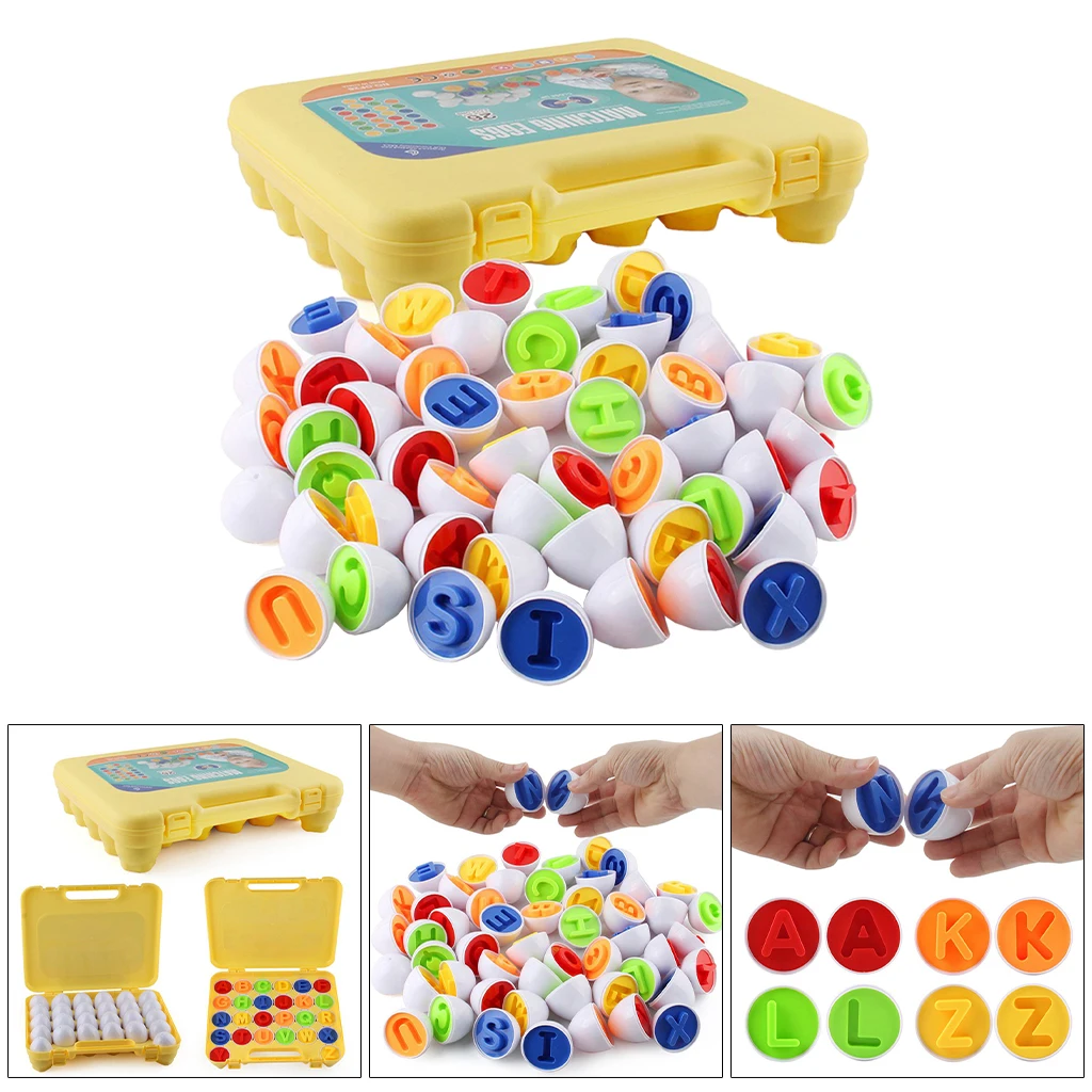 Huevo de Pascua a juego para ni&ntilde;os peque&ntilde;os, juguete educativo que muestra los colores, n&uacute;meros y regalos-2