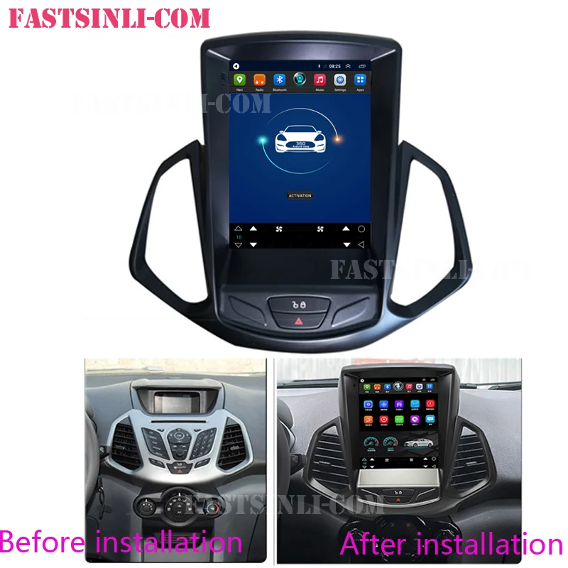 Автомобильный GPS мультимедийный радиоплеер android для Ford Fiesta 2008 2015 с вертикальным