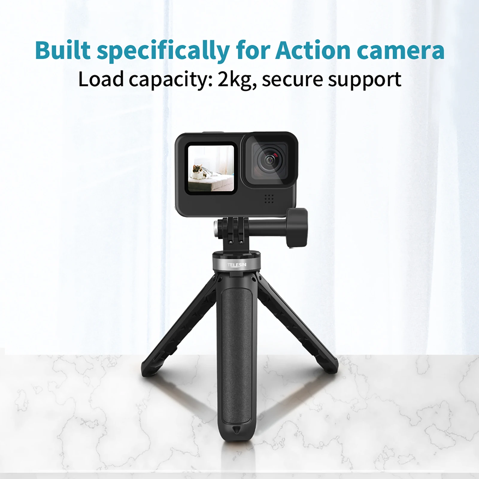 

Мини-Палка для селфи из алюминиевого сплава и пластика для GoPro 9 10 Osmo Action Insta360 для камеры iPhone Android