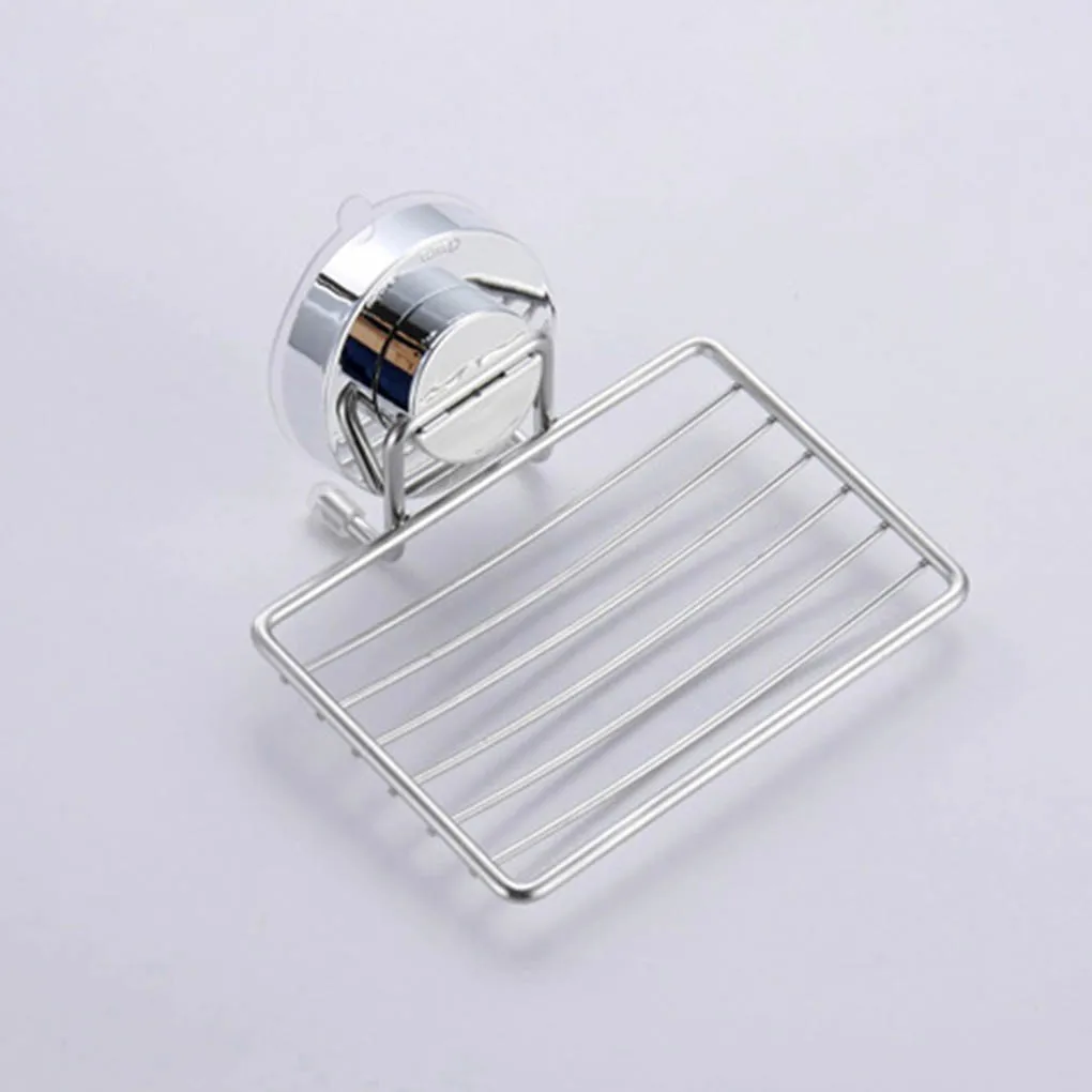 

Wall-Mounted Soap Dish Shower Box Dish Punch-Free Bathroom Accessories Recableght Suction Cup Soap Holder Drain Stainless Steel