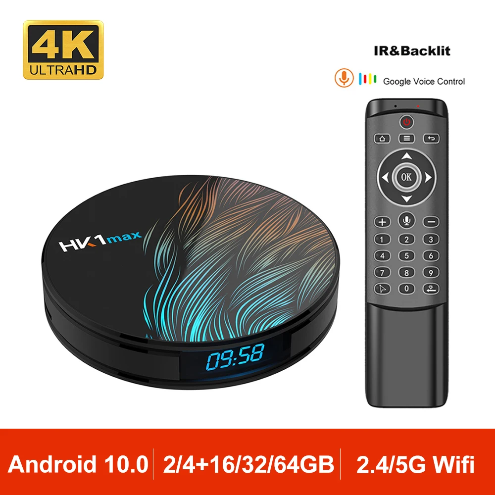 

2020 Android 10.0 Smart TV Box RK3318 2.4G/5G Wifi BT 4.0 4K HDR Media Player Mini HK1 MAX Set Top Box TV Receiver 2GB 4GB