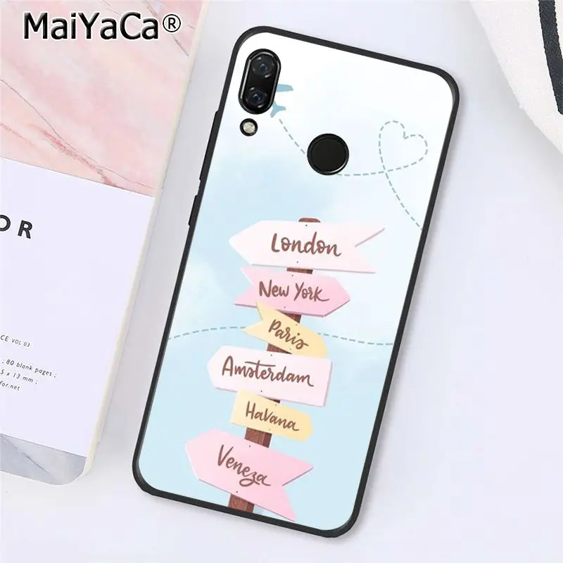 MaiYaCa Любовь Путешествия розовый бумажный самолет чехол для телефона Xiaomi Redmi4X 6A S2 Go Redmi 5 5Plus Note4 Note5 7 Note6Pro