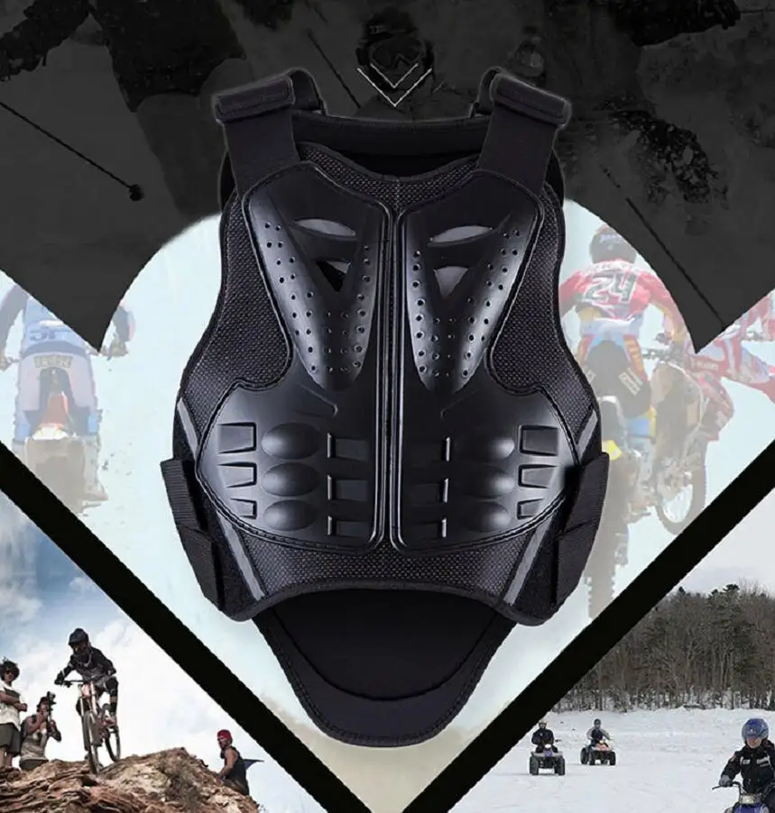 

Motorcycle Body Armor vest Jacket Motocross Back Shoulder Protector Gear Black Veste de moto Body-Guard