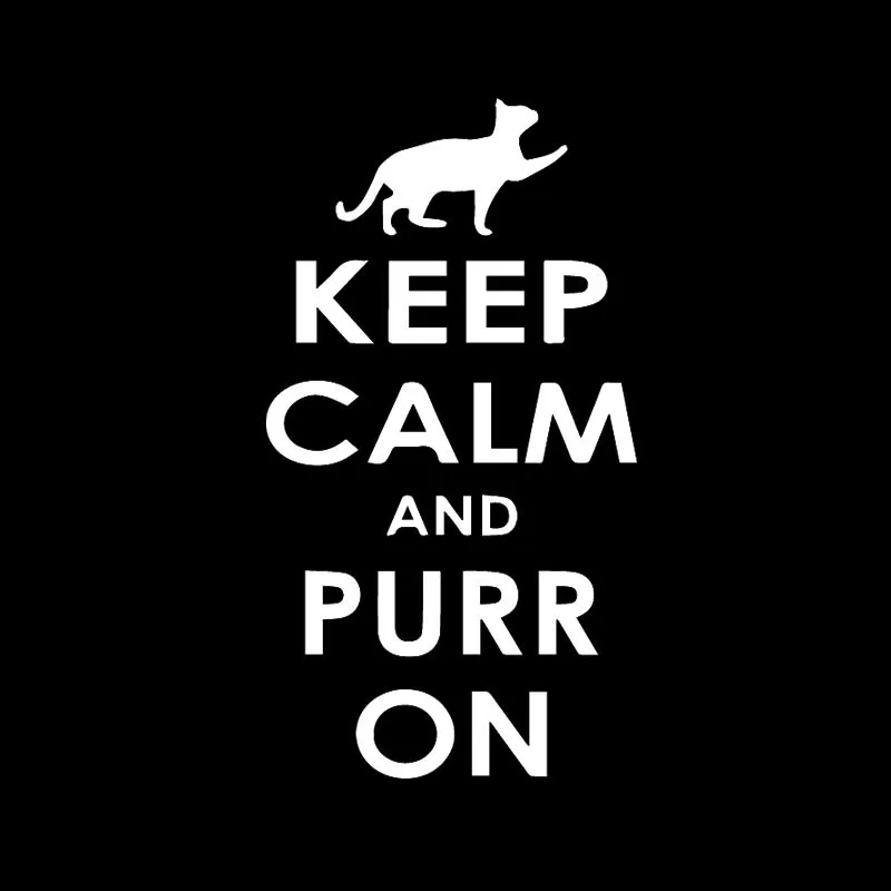 YJZT x см Виниловая наклейка на окно автомобиля с надписью Keep Calm And Purr On Cat's Lover's