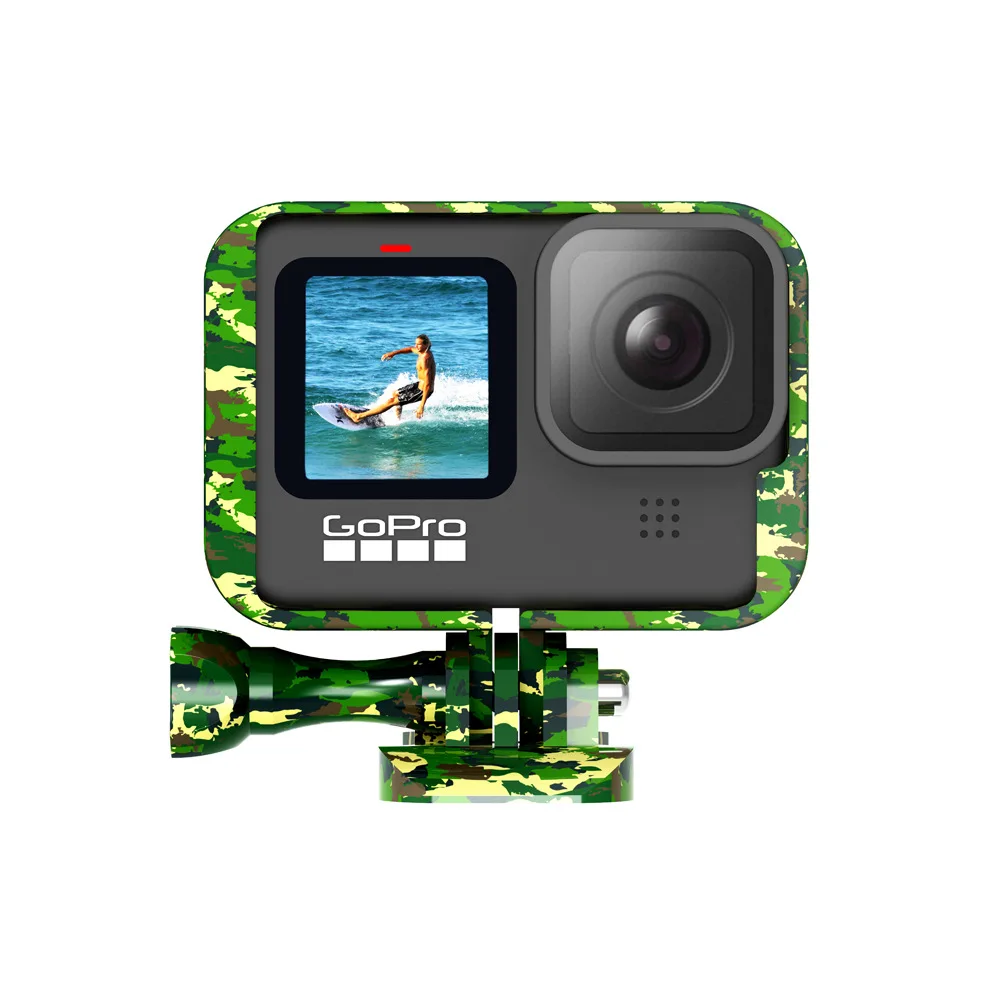 

Camouflage Protection Frame Applicable to GoPro 9 Black Camera Drop-Resistant Heat Dissipation