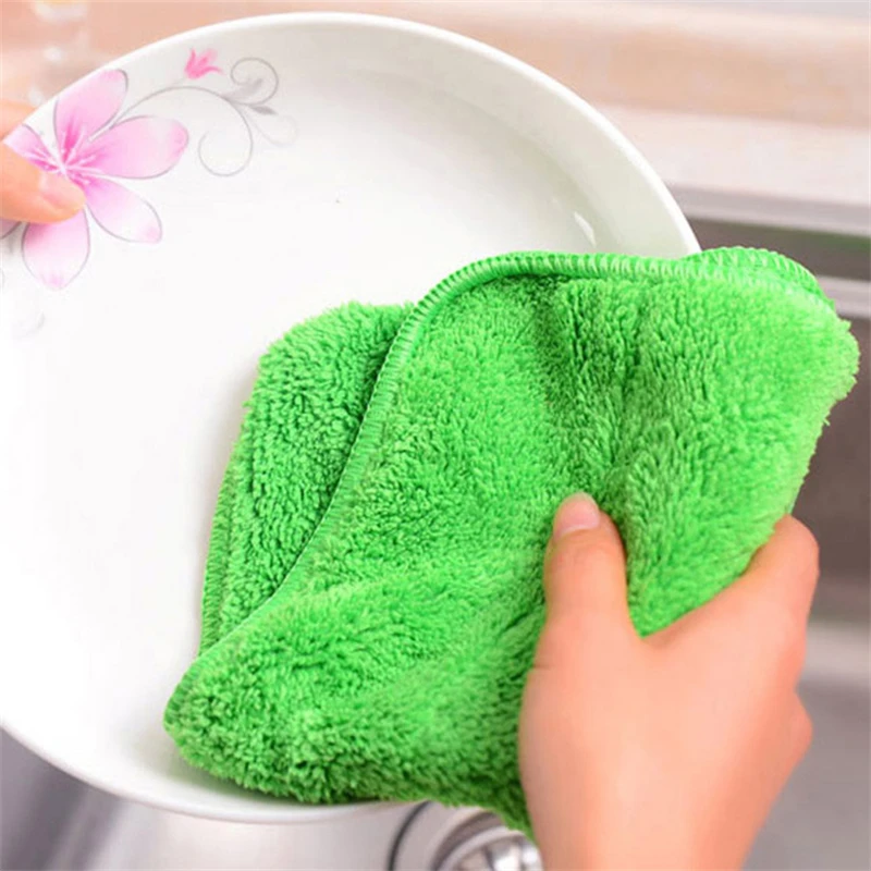 

Microfiber Rag Kitchen Cleaning Accessories And Tool Cleaning Cloth Thickened Cleaning Cloth Household Cleaner Gadgets Towel