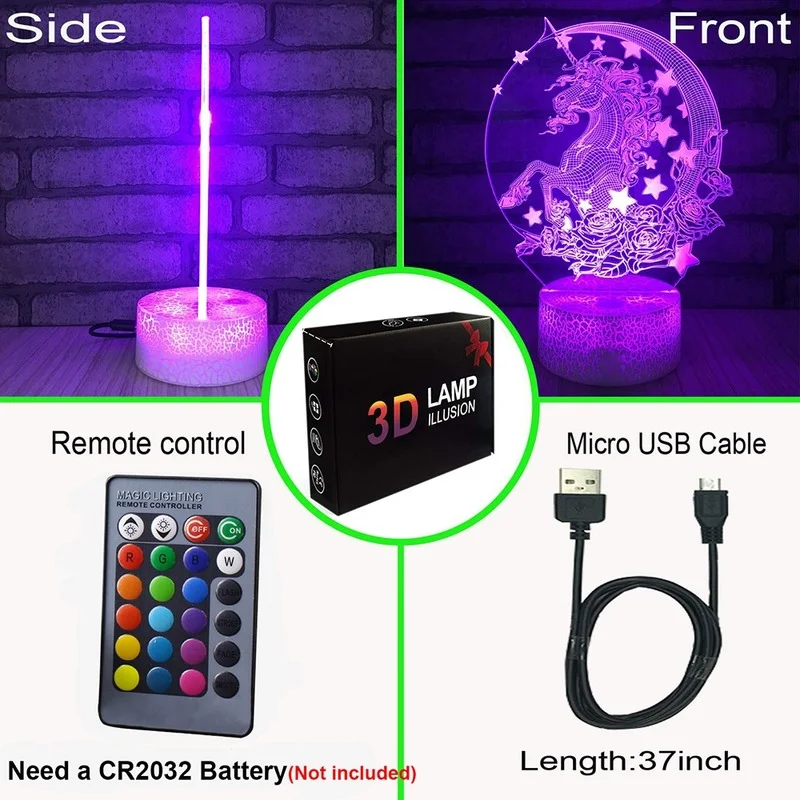 

3D LED Night Lamp Christmas Tree Snowman 7/16 Color Remote Touch Control Desk Lamp Night Light Nightlight Kids Christmas Gifts