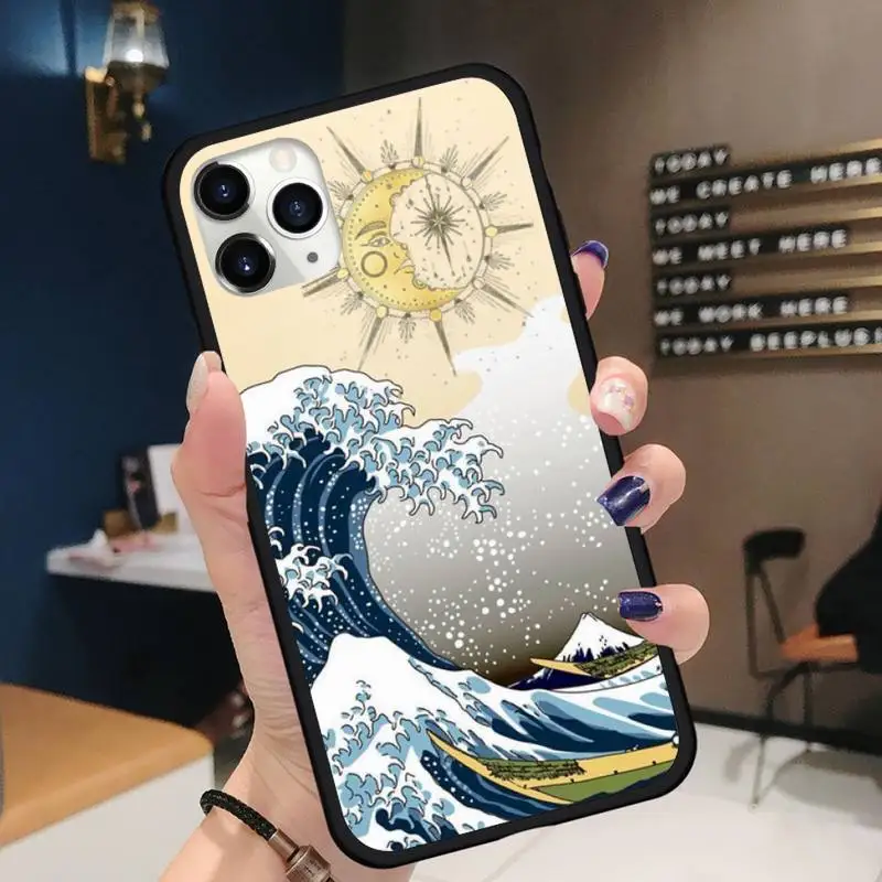 

aesthetic vaporwave sea Phone Cases for iPhone 11 12 pro XS MAX 8 7 6 6S Plus X 5S SE 2020 XR Soft silicone