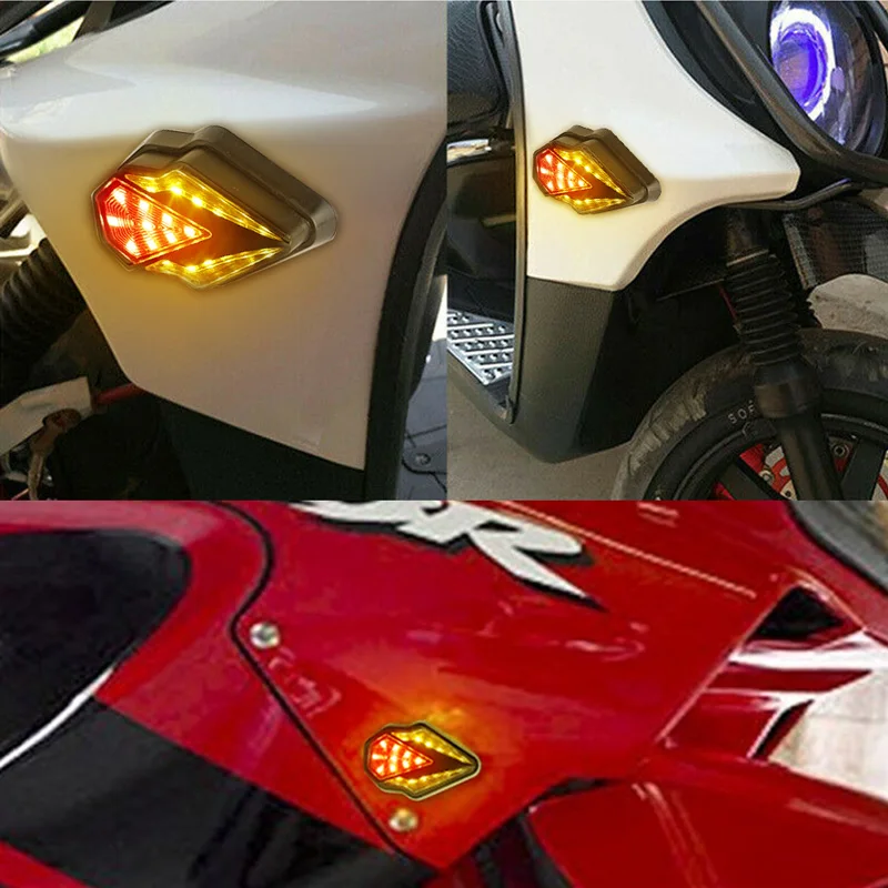 Светодиодные мини поворотники для мотоциклов с утапливаемым креплением кафе Racer