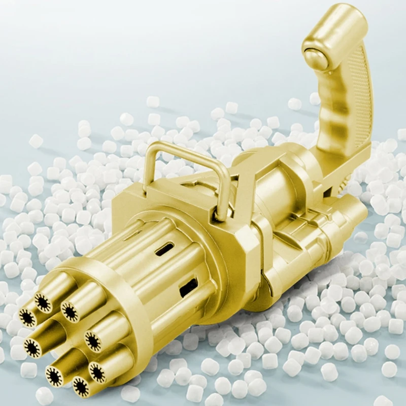 

Gatling Bubble Toy Fun Machine to Make Bubbles with 1 Bottle Bubble Solution Swimming Pool & Outdoor Toy Bubble Maker T5EC