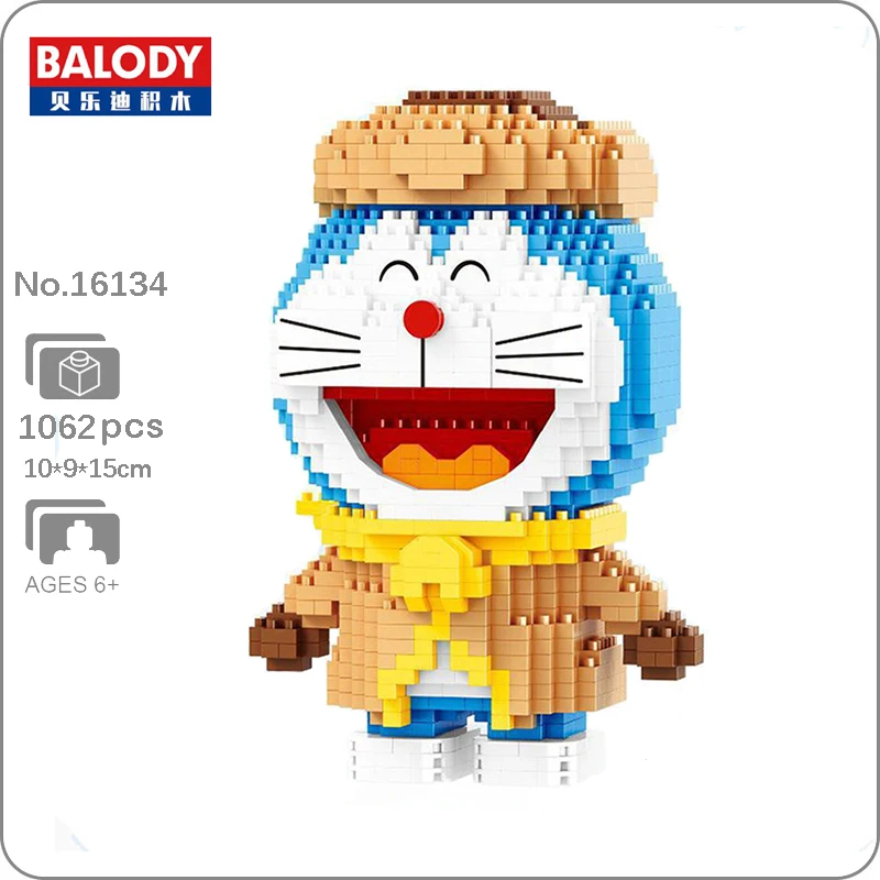 Balody 16134 аниме Дораэмон Кот робот зимнее животное модель DIY Мини Алмазные блоки