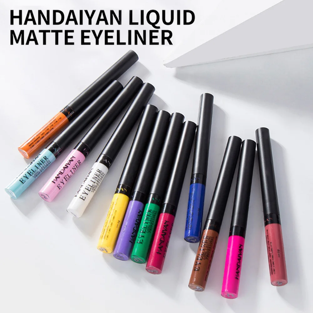 

12 Colors/pack Matte Color Eyeliner Kit Makeup Waterproof Colorful Eye Liner Pen Eyes Make up Cosmetics Eyeliners Set Hot Saling