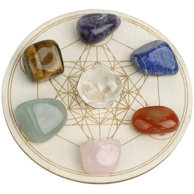 

Crystal Rune Stones Colorful Stone Runes Elder Futhark Viking Gemstone Reiki Healing Divination Rune Crystal Gem Set
