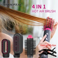 5 in1 hair dryer hot air brush styler comb anion heated hair brush hair curler hair dryer hair straightening hot air brush 2021