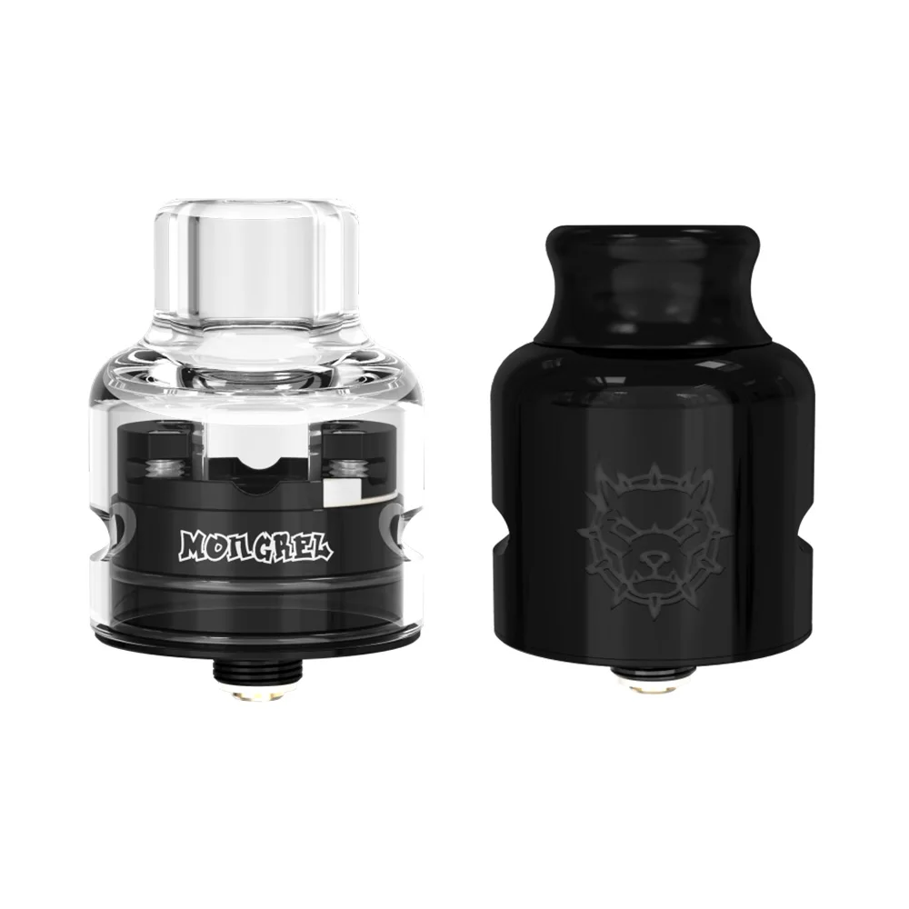 Original New Damn Vape Mongrel RDA Atomizer 1.5ml BF 510 Pin Tank Dual Post Build Deck E Cigarette Vaporizer Vs Tauren Solo | Электроника