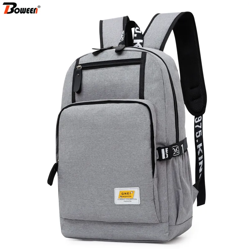 Teen Boys School Bags Gray Oxford Large Capacity College High Backpack Men Laptop Bookbags Teenage Schoolbag Student Big | Багаж и сумки