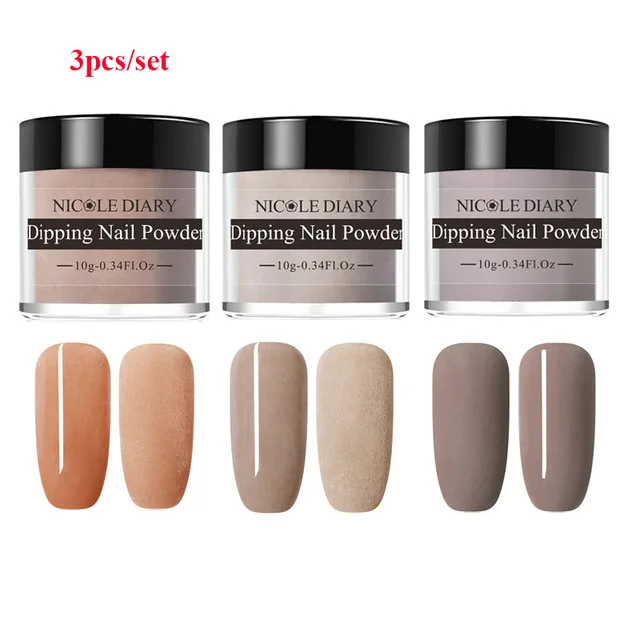 skin colors two Николь дневник цвет окунания ногтей порошок DIY Черный Серебряный Красный Фиолетовый серии Dip ногтей порошок дизайн ногтей без лампы лечения - Цвет: skin colors two