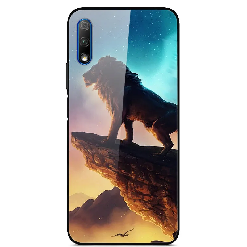 Роскошный чехол для huawei Honor 9X, чехол из закаленного стекла, силиконовый чехол для телефона huawei Honor 9X X9 9 X, чехол s для Honor 9X - Цвет: 43