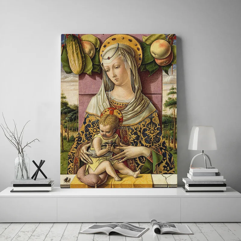 Живопись Карло кривелли Мадонна и ребенок постер на холсте настенный