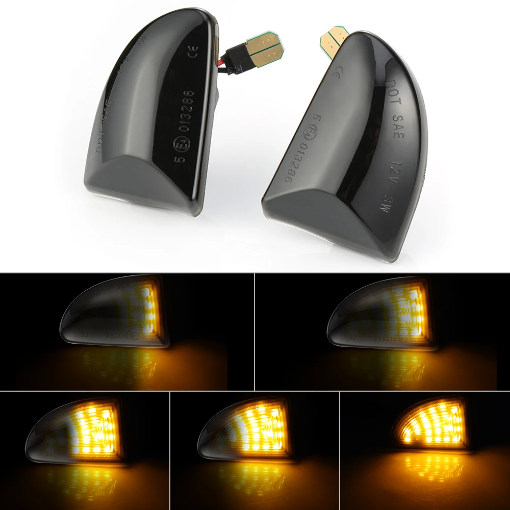 

2 шт., динамические боковые габаритные огни для Mercedes-BENZ Smart, W451 Coupe/Cabrio