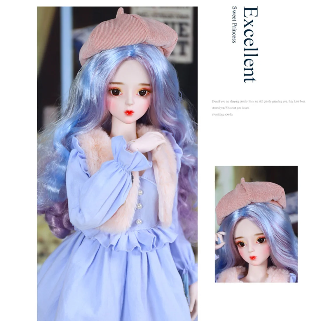 

60cm BJD Doll Wedding Princess Doll Set diy dolls accessories Kids fashion Educational Toys Gift - Youran Hand Painted Makeup