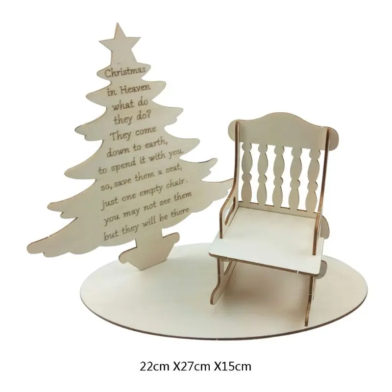 Креативные рождественские украшения деревянная елка сделай сам кресло-качалка