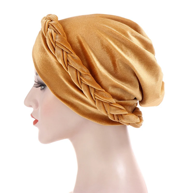 Мусульманский Плетеный головной шарф тюрбан Арабская Женская одежда для волос