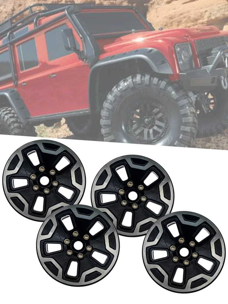 

Metal 1/10 RC Rock Crawlers Wheel Hub 2.2-inch Aluminum Beadlock Wheel Rims Accessory For Off-road Vehicle SCX10 D90 Rc Truck