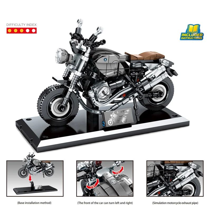 Немецкий бренд calssic мотоцикл bm R nineT чистая техника строительные блоки модель