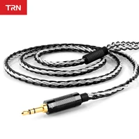 trn 8 core tc silver plated hifi earphone update cable mmcx2pin connector use for trn v90 vx v20 mt1 v30 v80 ba5