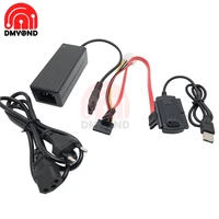 new satapataide to usb 2 0 adapter converter eu us plug for 2 5 3 5 inch hard drive optical drive with external power adapter